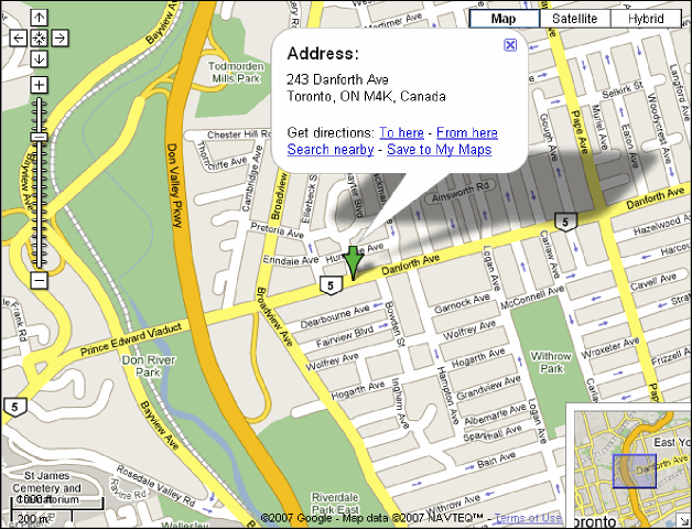 Google Map Global Pet Foods Toronto - Danforth Branch